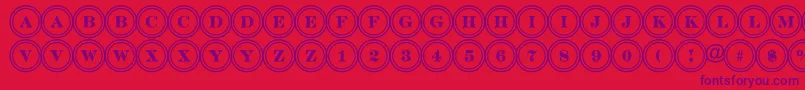 ADiscoserifdbl Font – Purple Fonts on Red Background