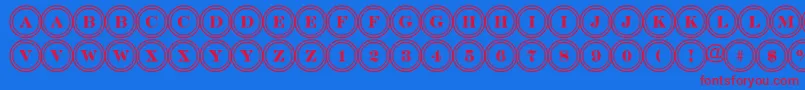 ADiscoserifdbl Font – Red Fonts on Blue Background