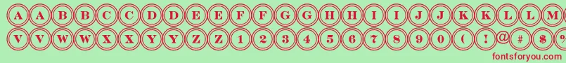 ADiscoserifdbl Font – Red Fonts on Green Background