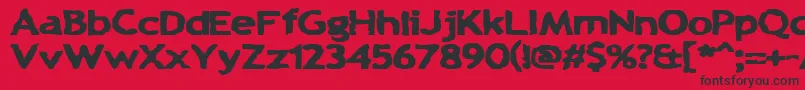 ChunkAChip Font – Black Fonts on Red Background