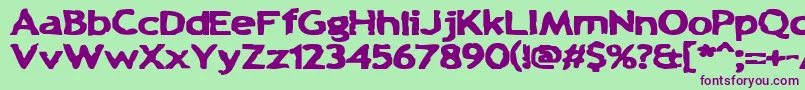 ChunkAChip Font – Purple Fonts on Green Background