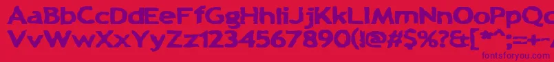 ChunkAChip Font – Purple Fonts on Red Background