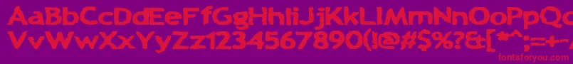 ChunkAChip Font – Red Fonts on Purple Background