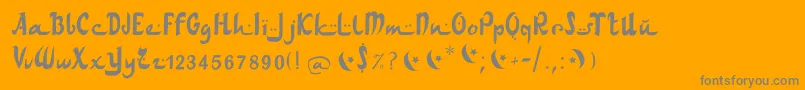 Arabdancesmediumitalic Font – Gray Fonts on Orange Background