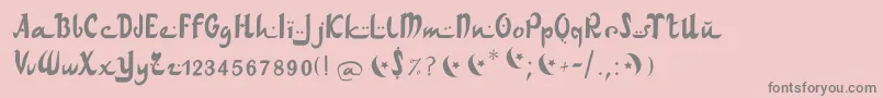 Arabdancesmediumitalic Font – Gray Fonts on Pink Background