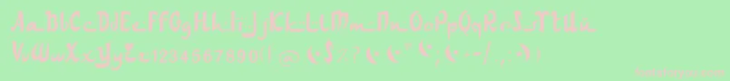 Arabdancesmediumitalic Font – Pink Fonts on Green Background