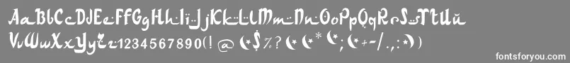 フォントArabdancesmediumitalic – 灰色の背景に白い文字