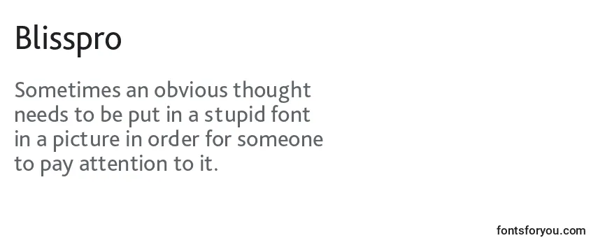 bliss pro font bliss pro font