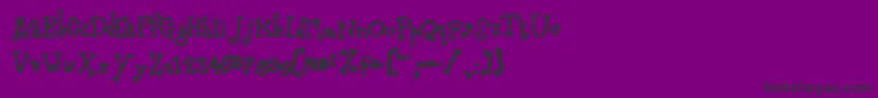 Police Zodiasti – polices noires sur fond violet