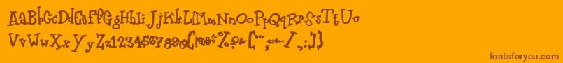 Zodiasti Font – Brown Fonts on Orange Background