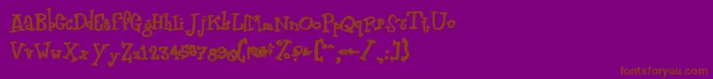 Zodiasti Font – Brown Fonts on Purple Background