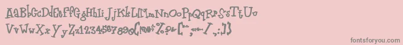 Zodiastiフォントについての詳細 フォントZodiasti – ピンクの背景に灰色の文字