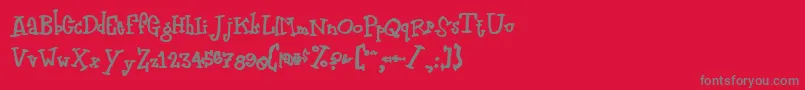 Zodiasti Font – Gray Fonts on Red Background