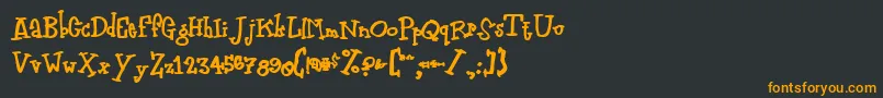 Zodiasti Font – Orange Fonts on Black Background