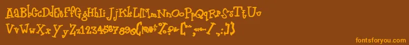 Zodiasti Font – Orange Fonts on Brown Background