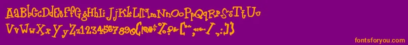 Zodiasti Font – Orange Fonts on Purple Background