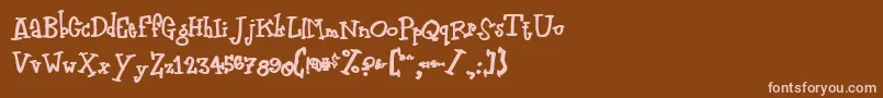 Zodiasti Font – Pink Fonts on Brown Background