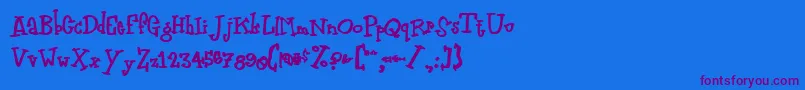 Zodiasti Font – Purple Fonts on Blue Background