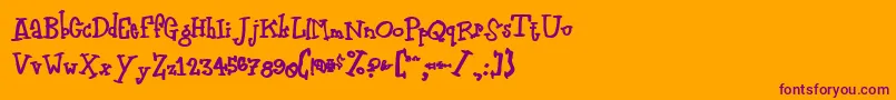 Zodiasti Font – Purple Fonts on Orange Background