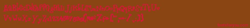 Zodiasti Font – Red Fonts on Brown Background
