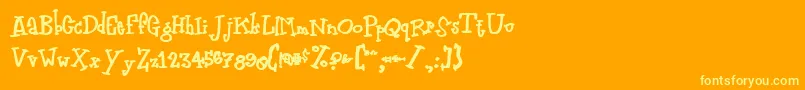 Zodiasti Font – Yellow Fonts on Orange Background