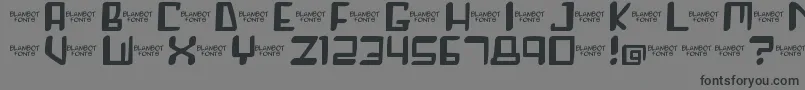 フォントRoboshemp – 黒い文字の灰色の背景