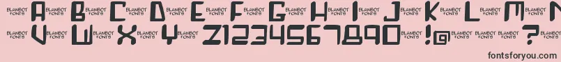 Roboshemp Font – Black Fonts on Pink Background