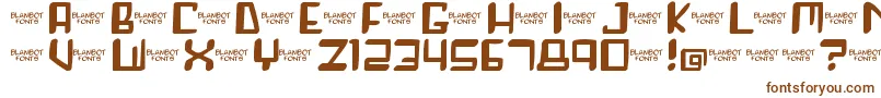 Шрифт Roboshemp – коричневые шрифты на белом фоне
