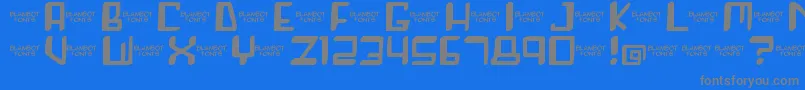 Roboshemp Font – Gray Fonts on Blue Background