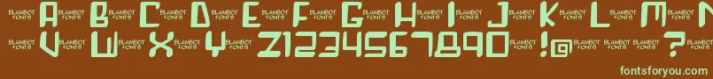 Roboshemp Font – Green Fonts on Brown Background