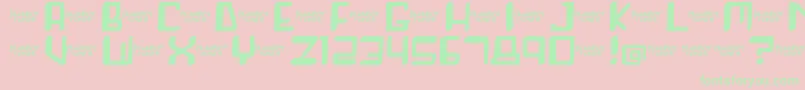 Roboshemp Font – Green Fonts on Pink Background