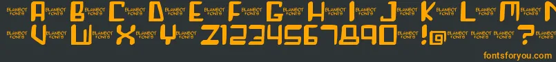 Roboshemp Font – Orange Fonts on Black Background