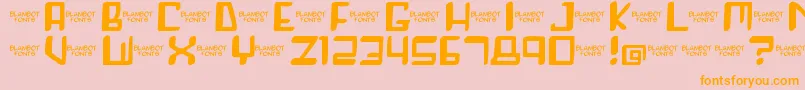 Roboshemp Font – Orange Fonts on Pink Background