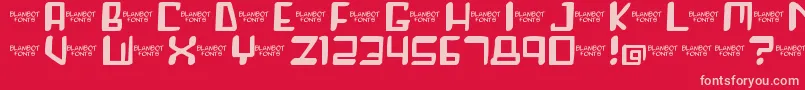 Roboshemp Font – Pink Fonts on Red Background