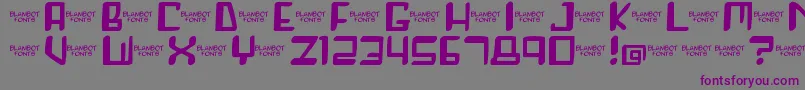 Roboshemp-fontti – violetit fontit harmaalla taustalla