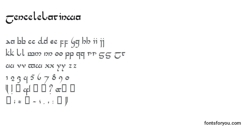 Schriftart TenceleLatinwa – Alphabet, Zahlen, spezielle Symbole
