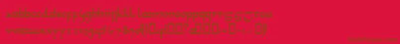 フォントTenceleLatinwa – 赤い背景に茶色の文字