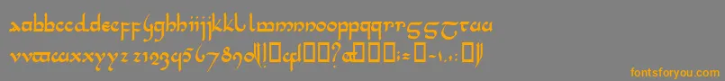 TenceleLatinwa Font – Orange Fonts on Gray Background
