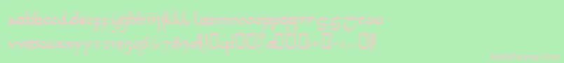 TenceleLatinwa Font – Pink Fonts on Green Background
