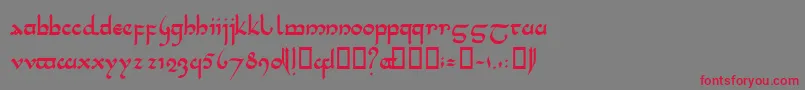 TenceleLatinwa-Schriftart – Rote Schriften auf grauem Hintergrund