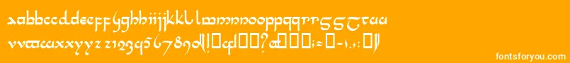 TenceleLatinwa Font – White Fonts on Orange Background