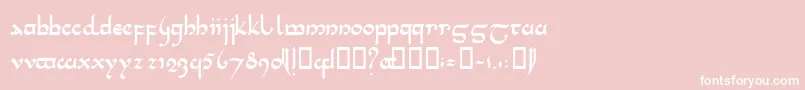 Шрифт TenceleLatinwa – белые шрифты на розовом фоне