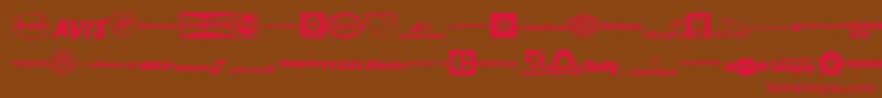 Trlo Font – Red Fonts on Brown Background