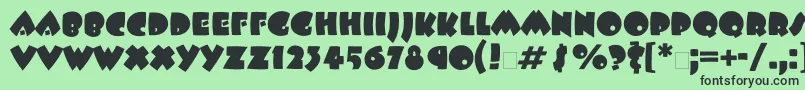 Beeskneesatt Font – Black Fonts on Green Background