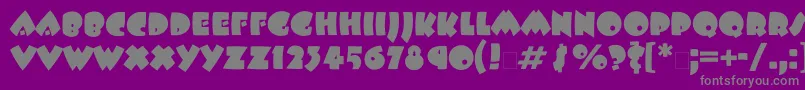 Fonte Beeskneesatt – fontes cinzas em um fundo violeta
