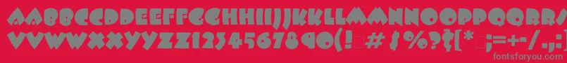 Beeskneesatt Font – Gray Fonts on Red Background