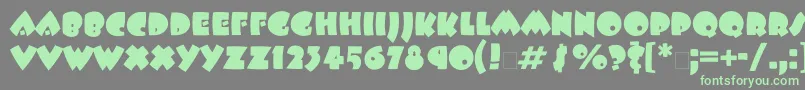 Beeskneesatt Font – Green Fonts on Gray Background