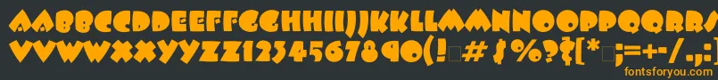 Beeskneesatt Font – Orange Fonts on Black Background