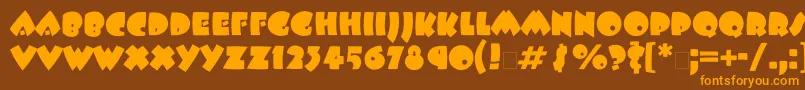 Шрифт Beeskneesatt – оранжевые шрифты на коричневом фоне