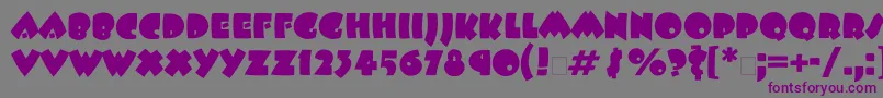 Beeskneesatt Font – Purple Fonts on Gray Background